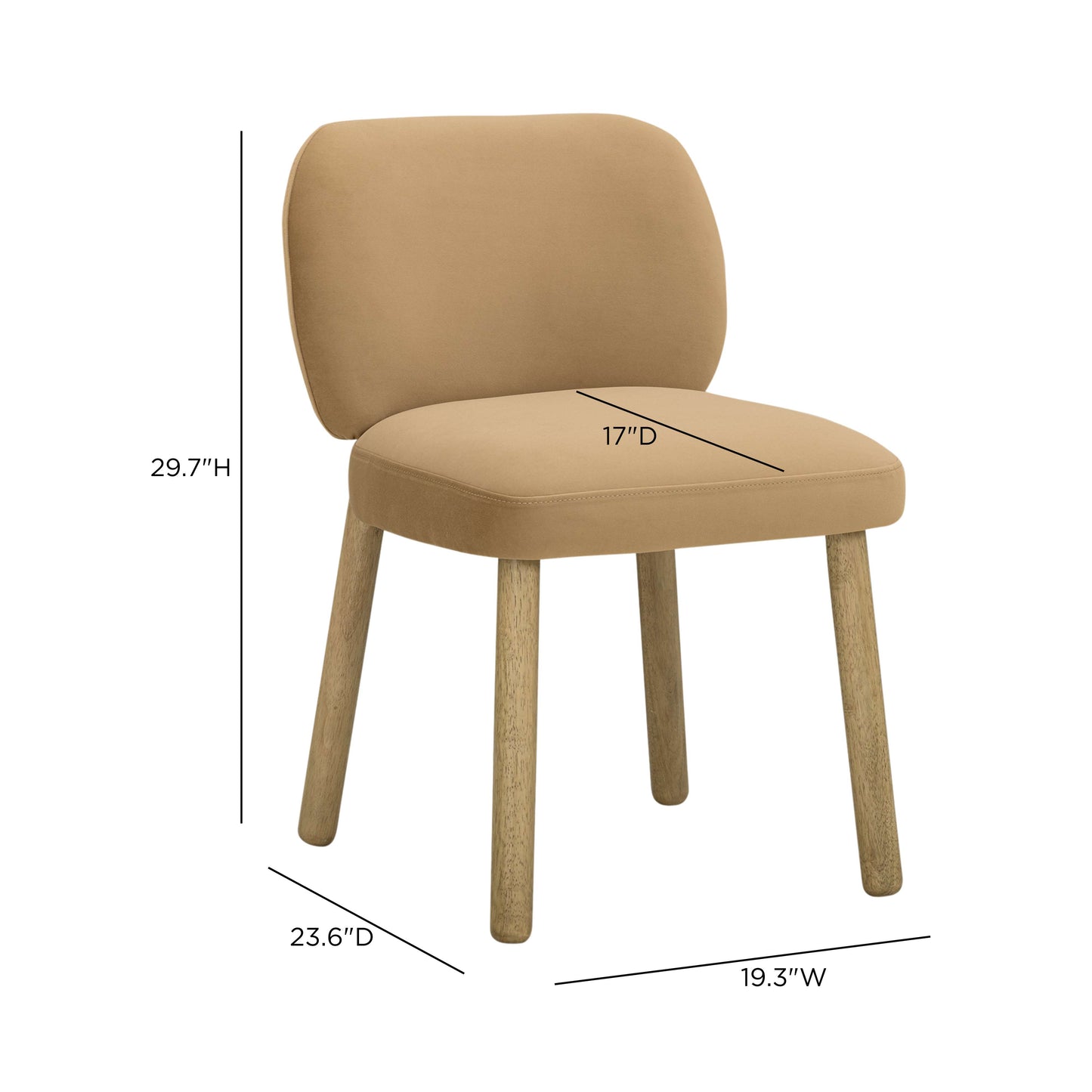Foxy Performance Fabric Dining Chair - Camel - Image 7