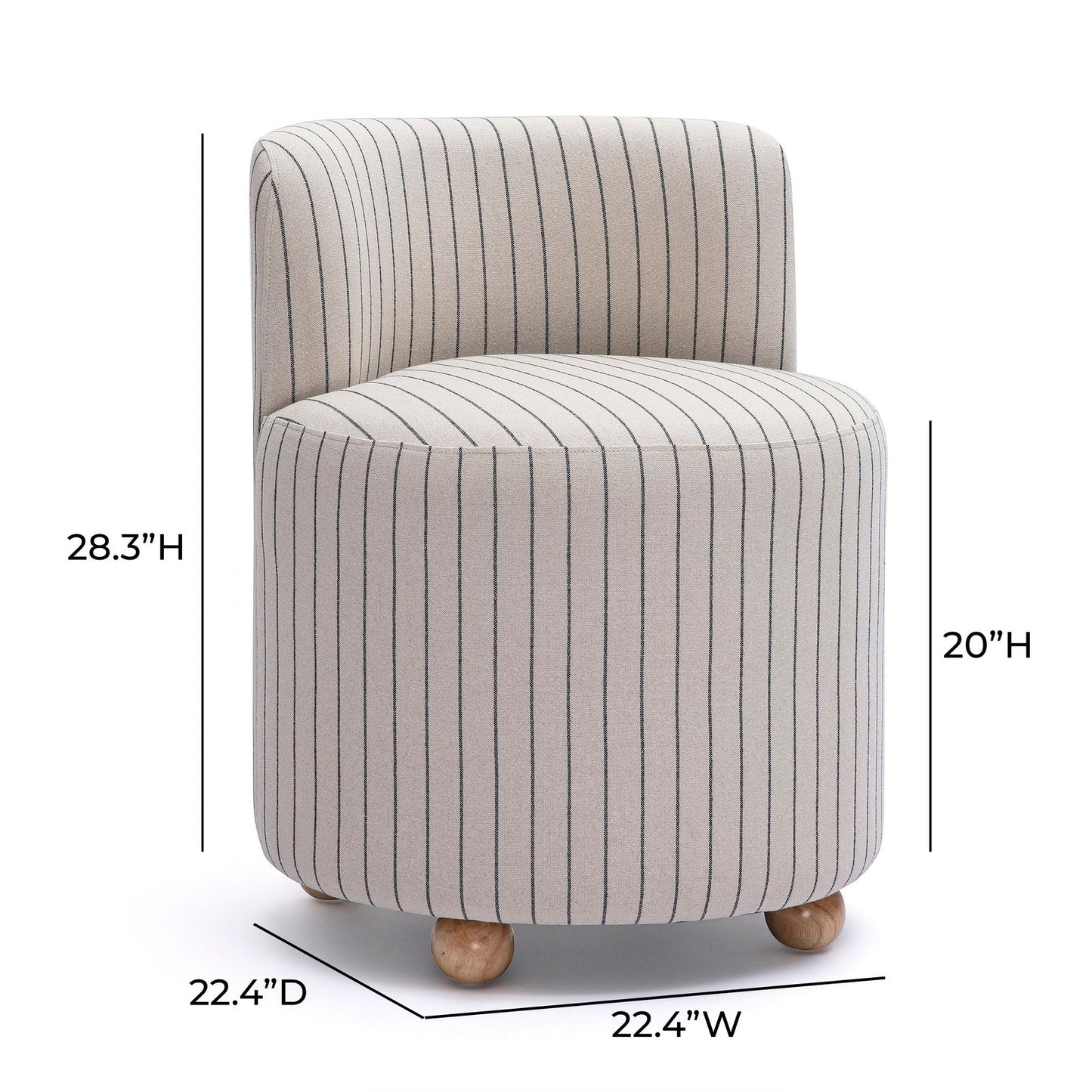 Hakuna Desk Chair - Black and White - Image 6