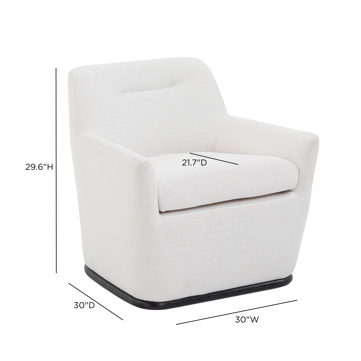 Mado Swivel Accent Chair - Chalk - Image 7
