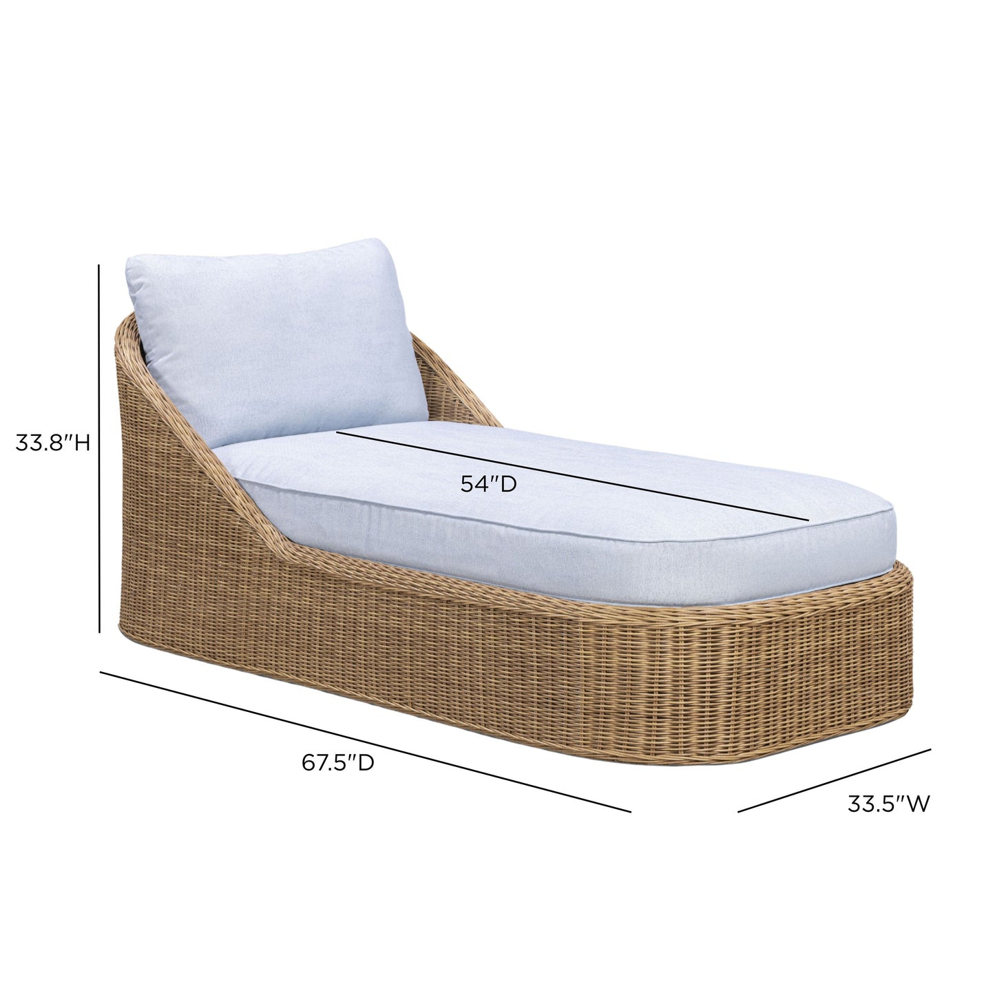 Axel Blue Boucle Outdoor Lounge Chair - Image 6