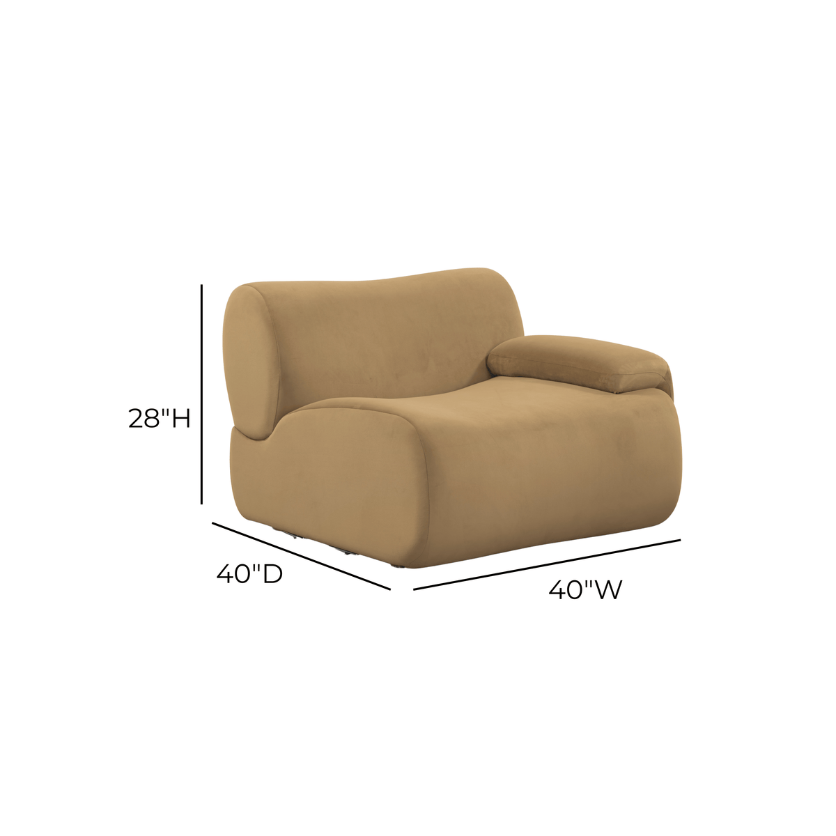 Zenith Modular Corner Chair - Brown / RAF - Image 10