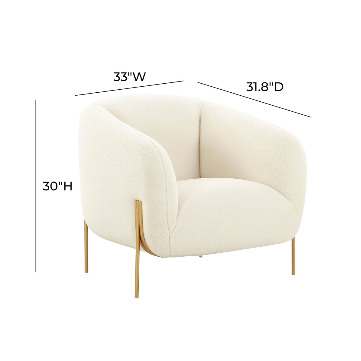 Kandra Accent Chair by Inspire Me! Home Decor - Off-White - Image 6