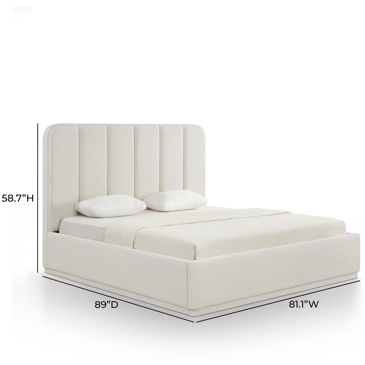 Parker Bed - Cream / King - Image 8
