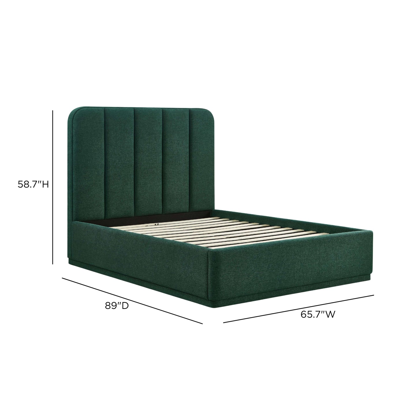 Parker Bed - Forest Green / Queen - Image 9