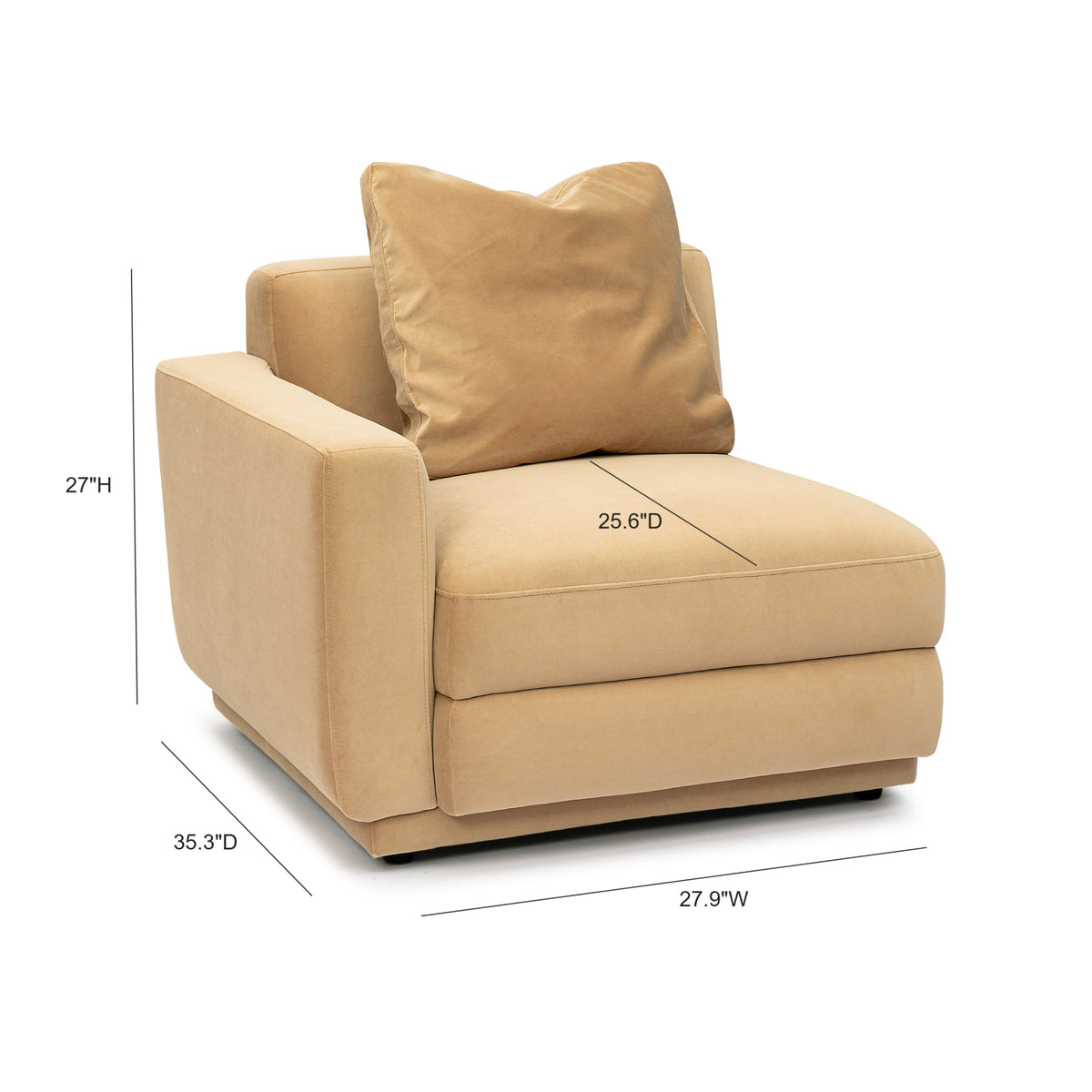 Perry Modular Corner Chair - Tan / LAF - Image 5