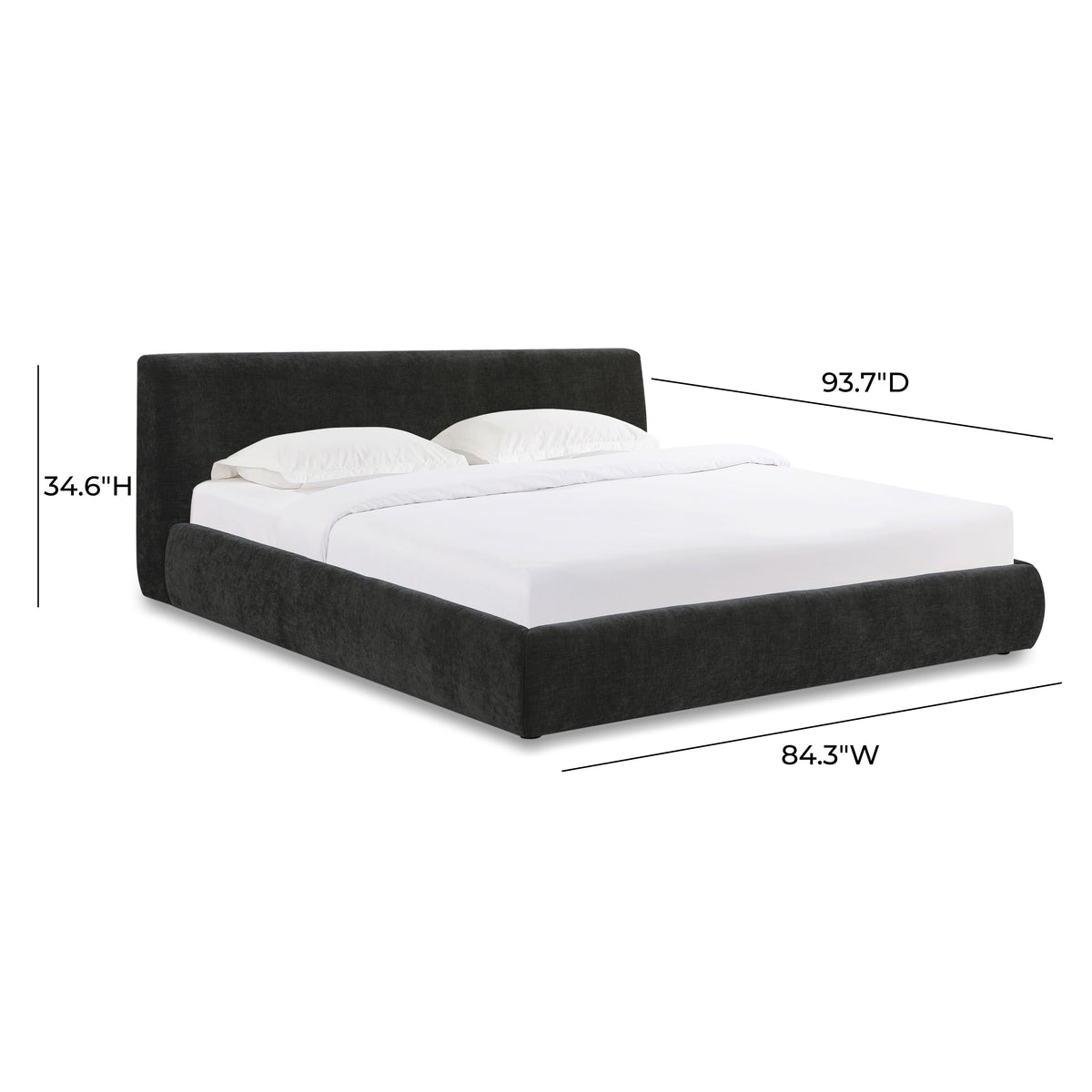 Isla Upholstered Bed - Charcoal / King - Image 9