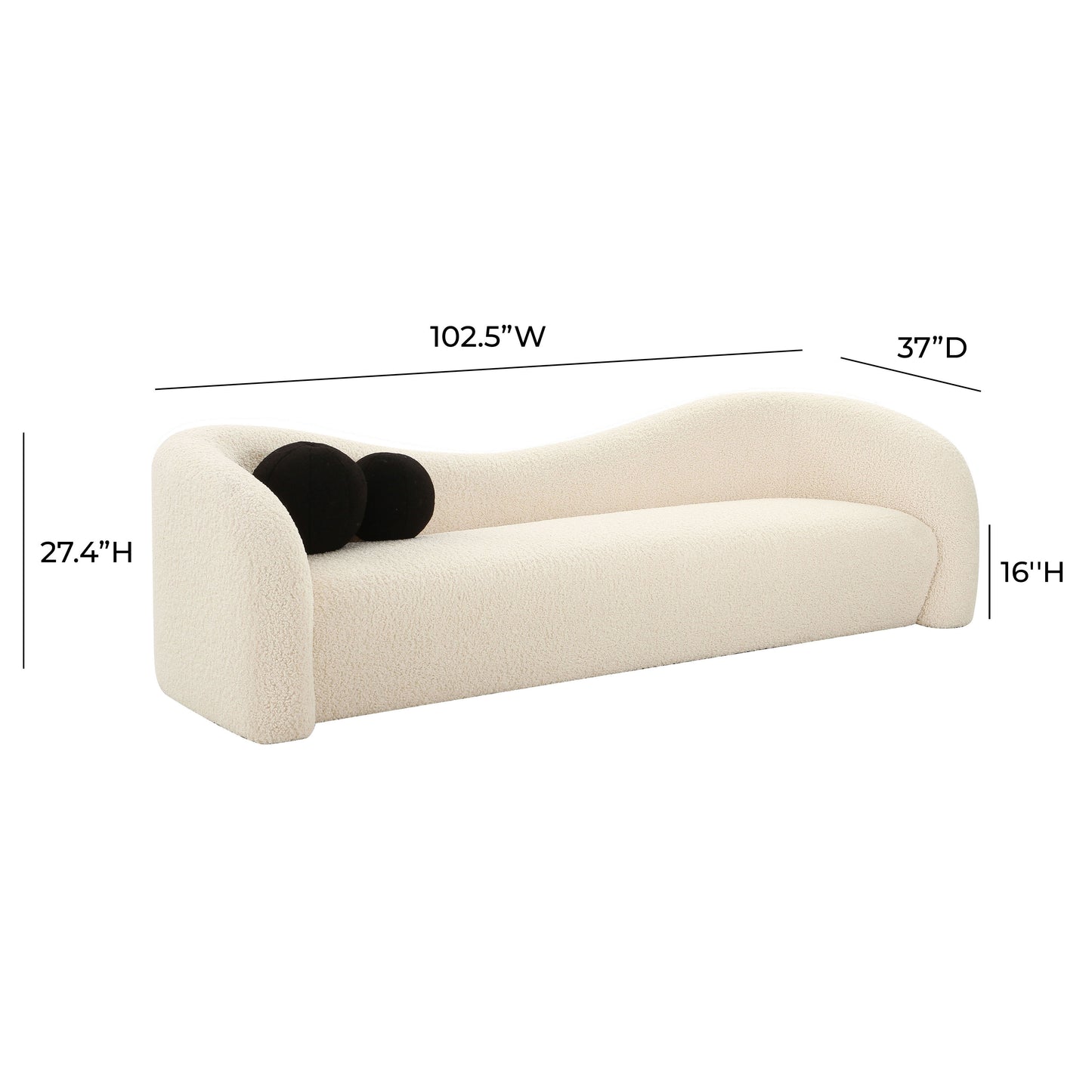 Leonie Faux Shearling Sofa (84