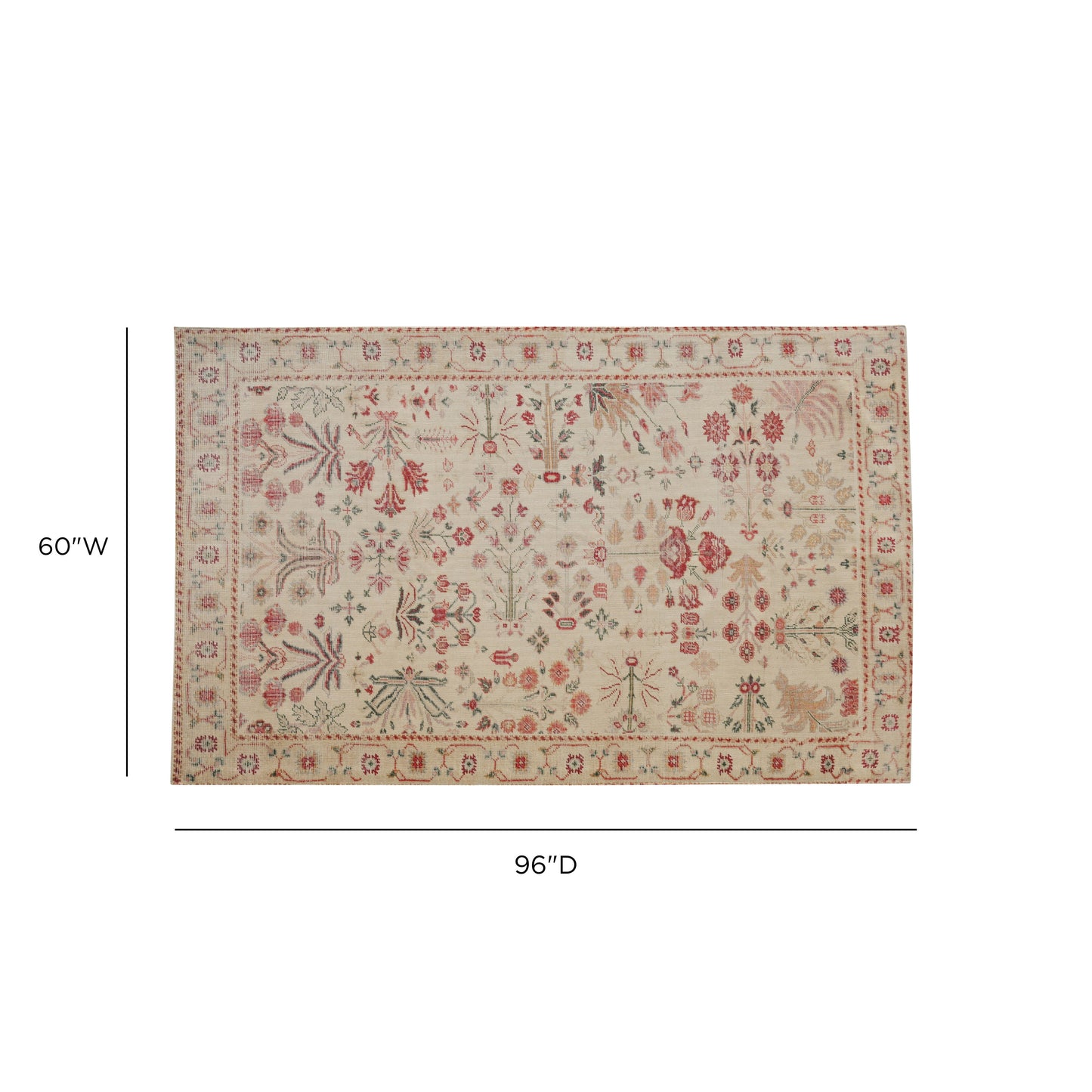 Jardin Hand Woven Wool Area Rug 5'X8' - Image 5
