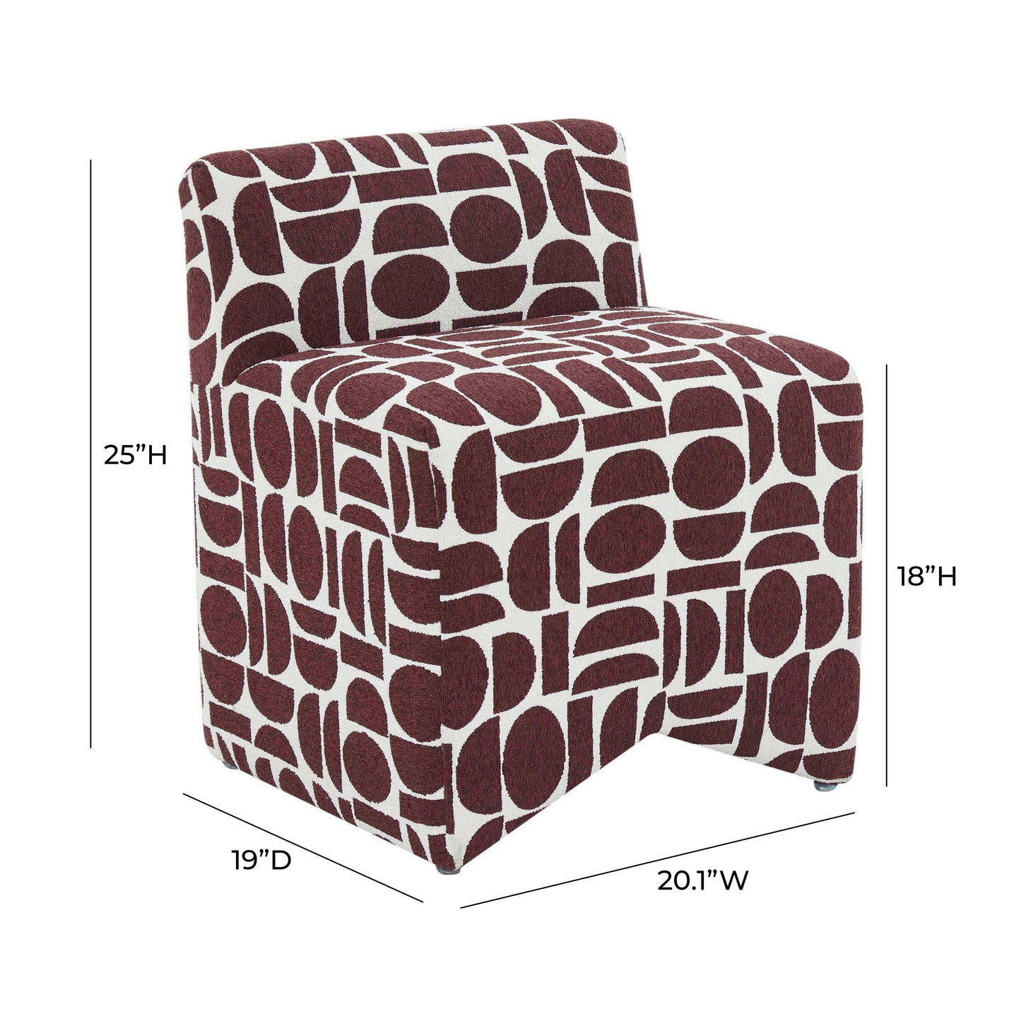 Pippa Accent Stool - Merlot - Image 6