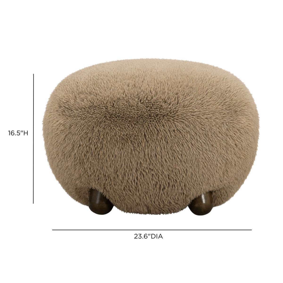 Pucker Ottoman - Taupe - Image 5