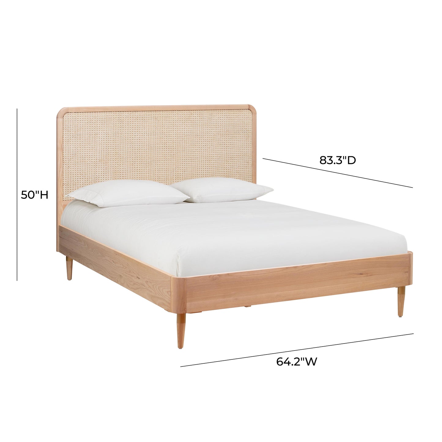 Carmen Natural Ash and Cane Bed - Queen - Image 9