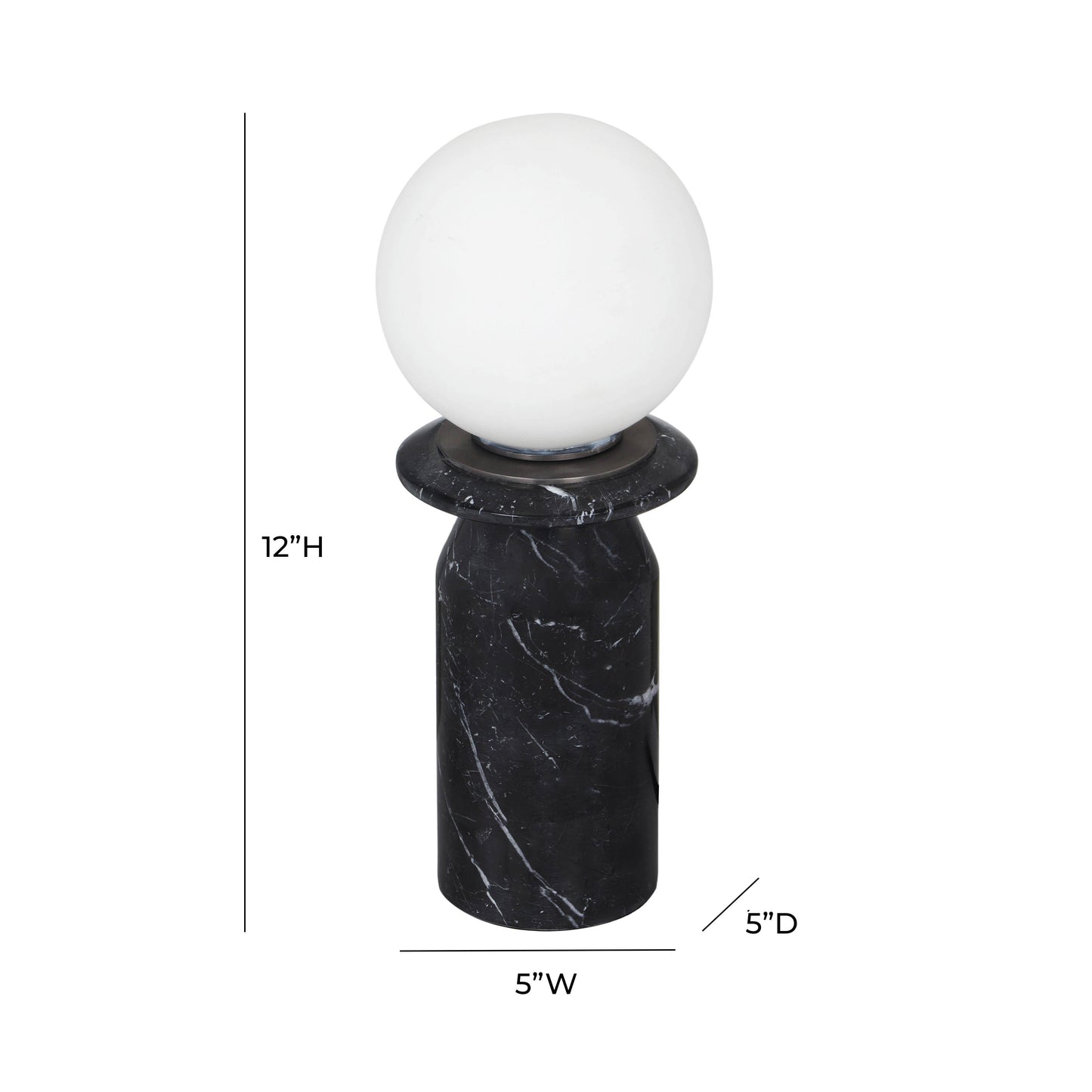 Globe Marble Lamp - Black - Image 6
