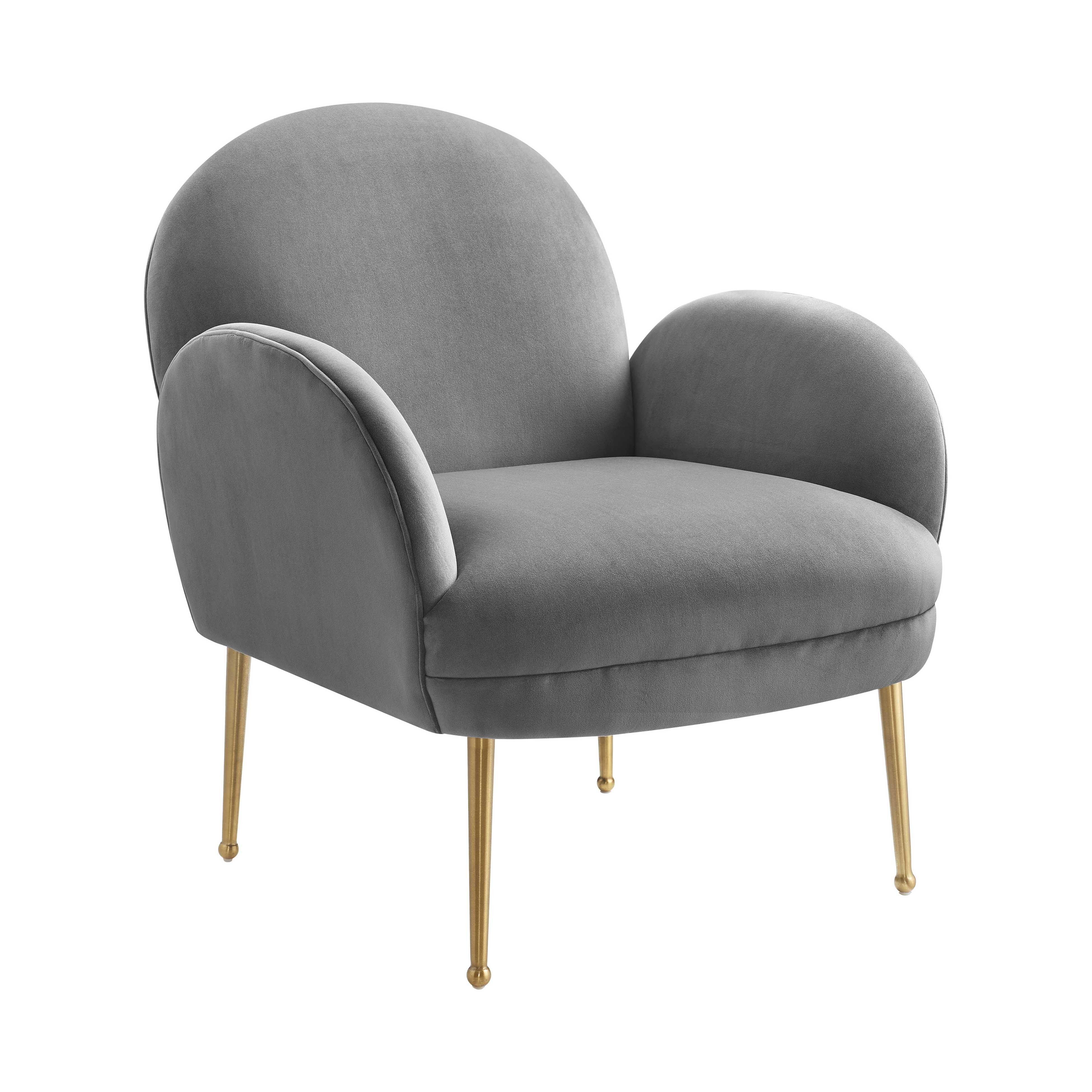 Charcoal discount velvet chair