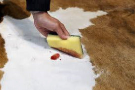 Clean Stains or Dirt from Hair-on-Hide / Goatskin / Cowhide
