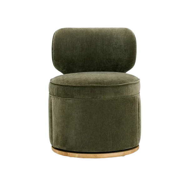 Amaya Green Upcycled Contract-Grade Chenille Swivel Desk Chair
