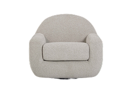 Tiago Warm Grey Boucle Swivel Chair
