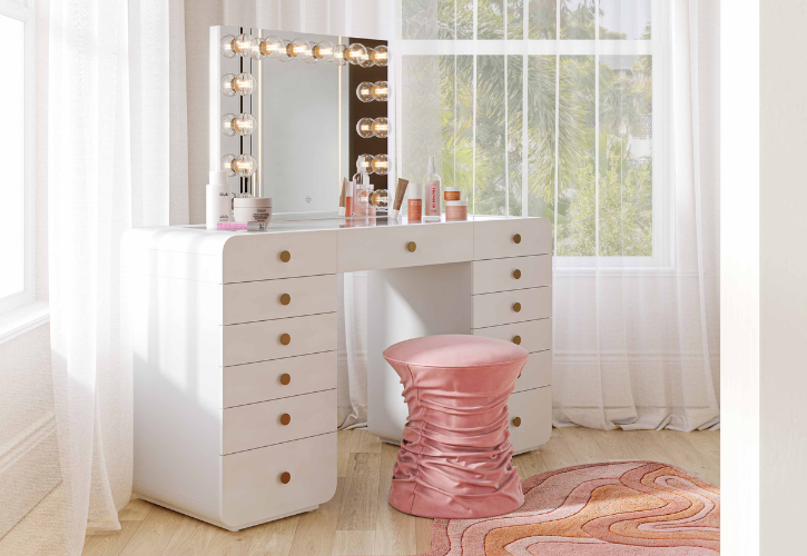 Dex Leopard Jacquard Ottoman