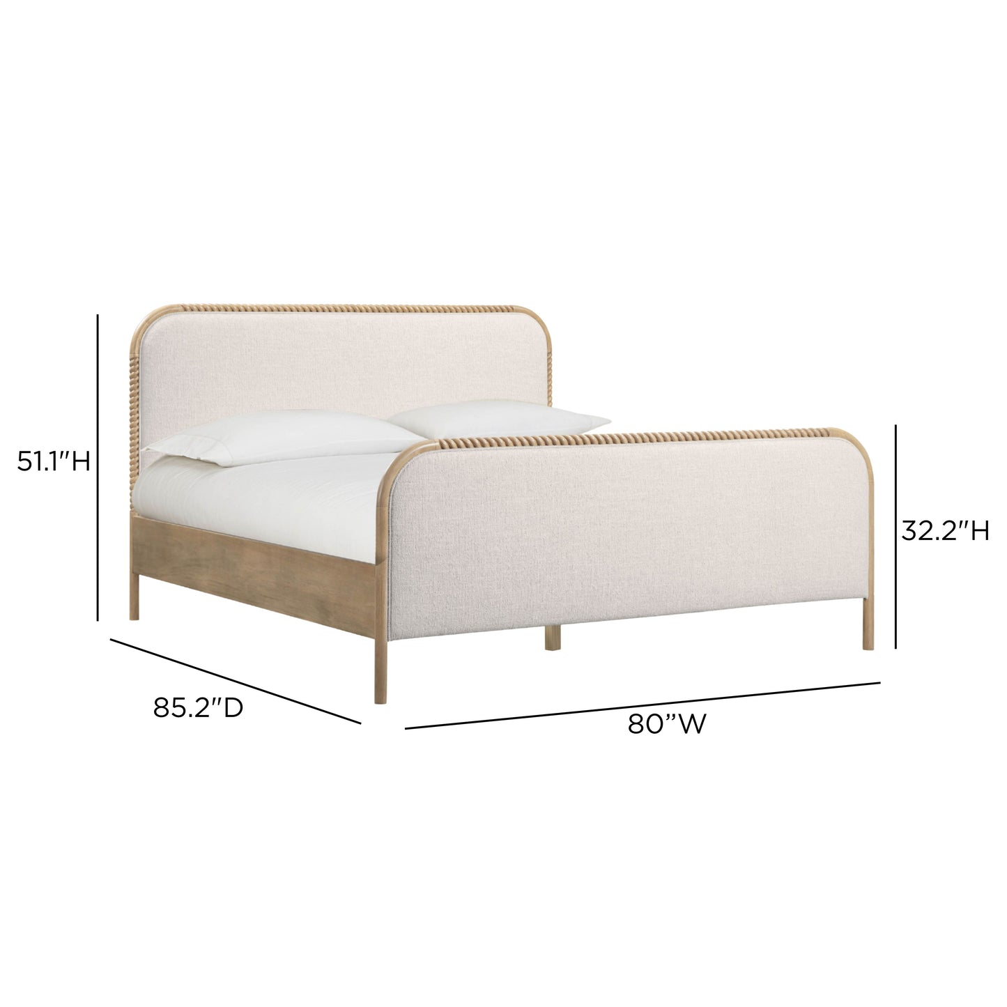 Hatia Basketweave Panel Bed - Natural / King - Image 9