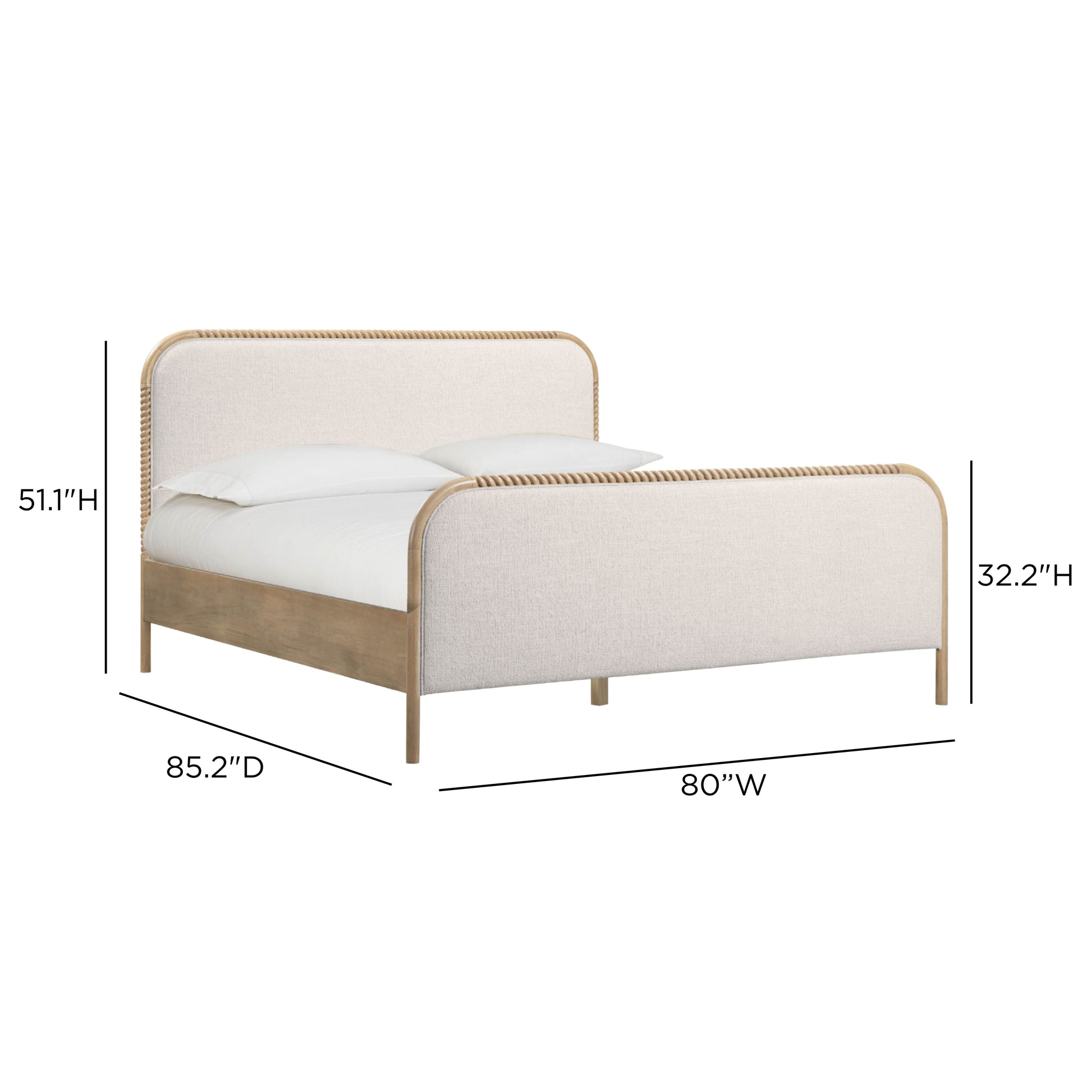Hatia Basketweave Panel Bed - Natural / King - Image 9