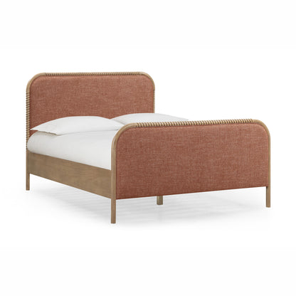 Hatia Basketweave Panel Bed - Sienna Red / Queen - Image 1