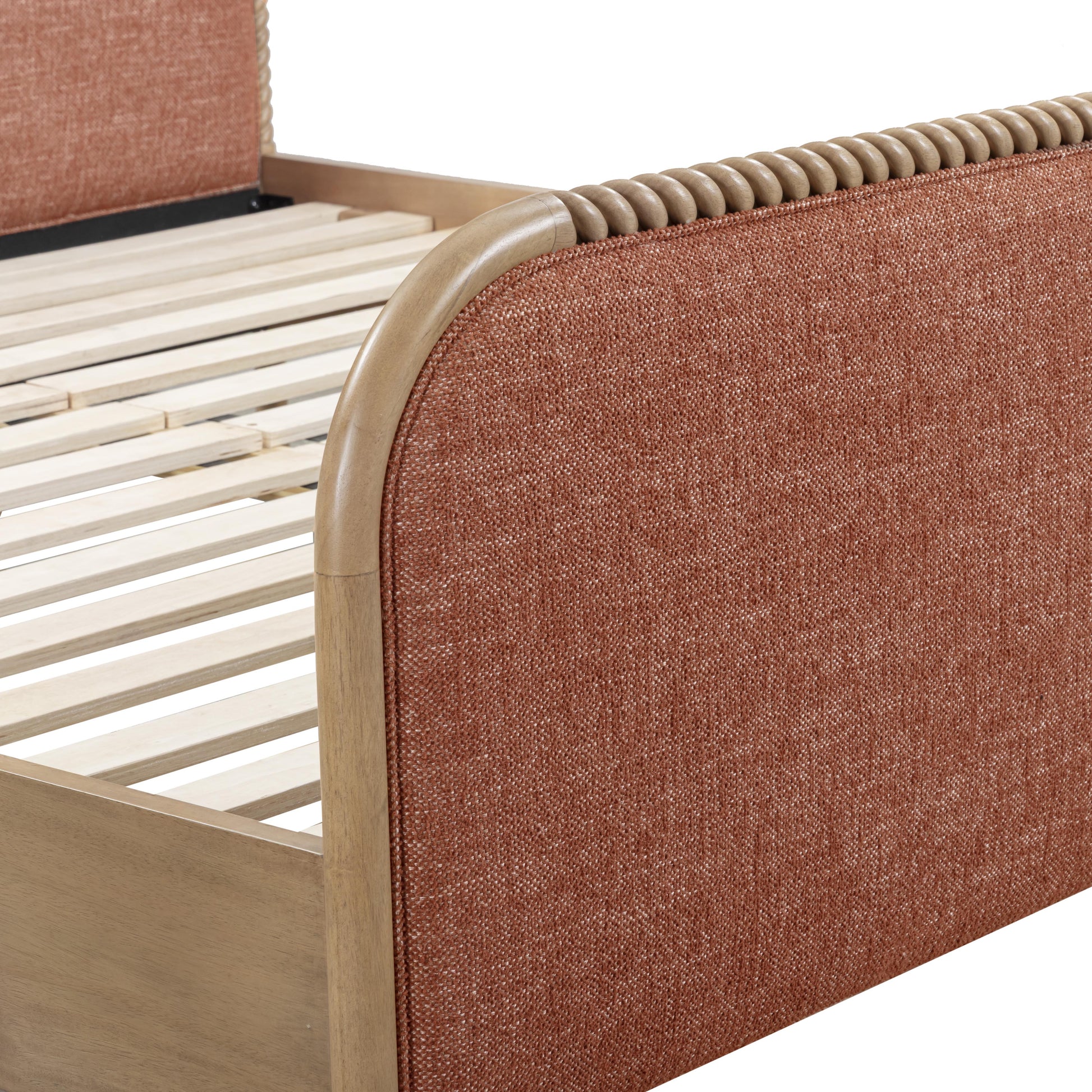 Hatia Basketweave Panel Bed - Sienna Red / Queen - Image 8