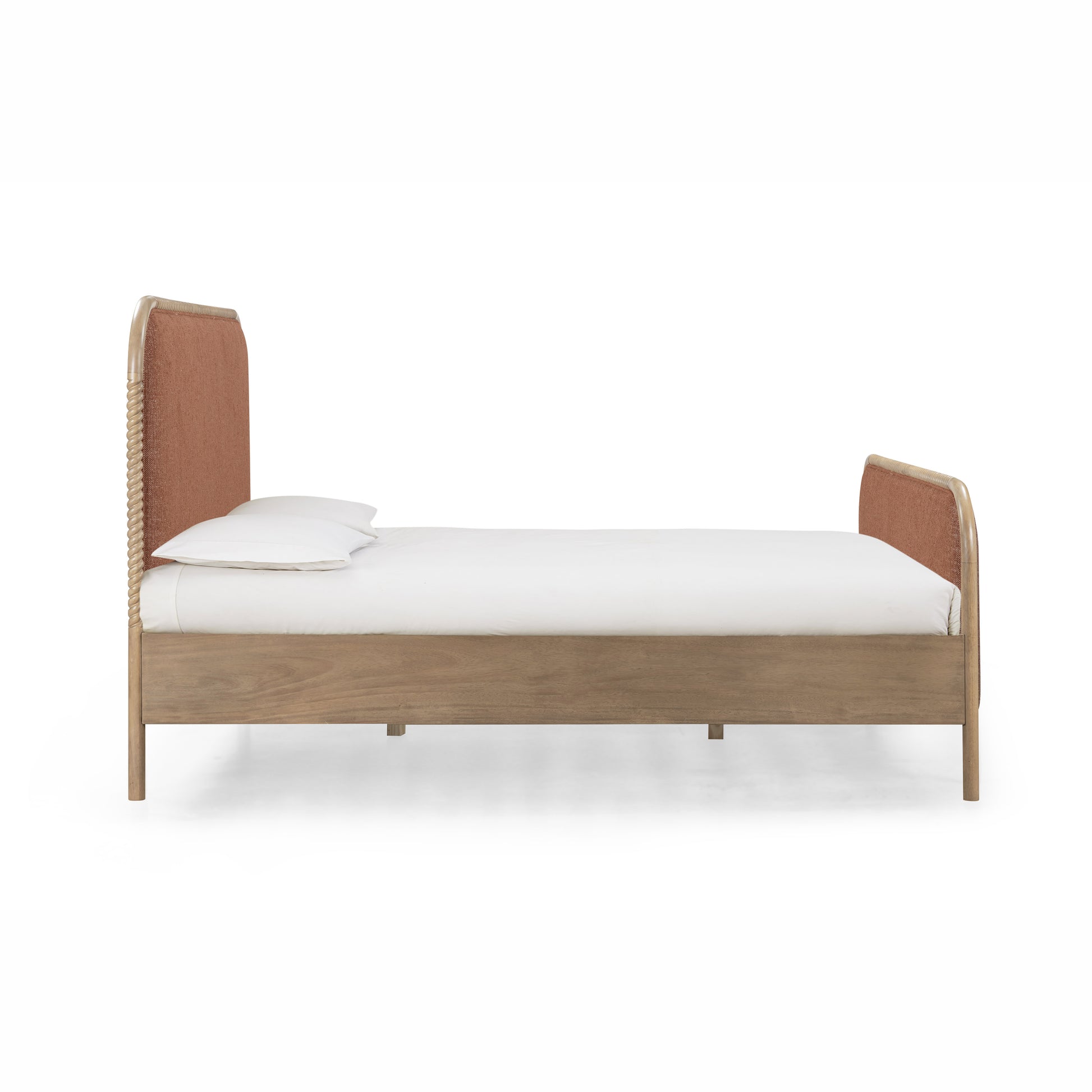 Hatia Basketweave Panel Bed - Sienna Red / King - Image 4