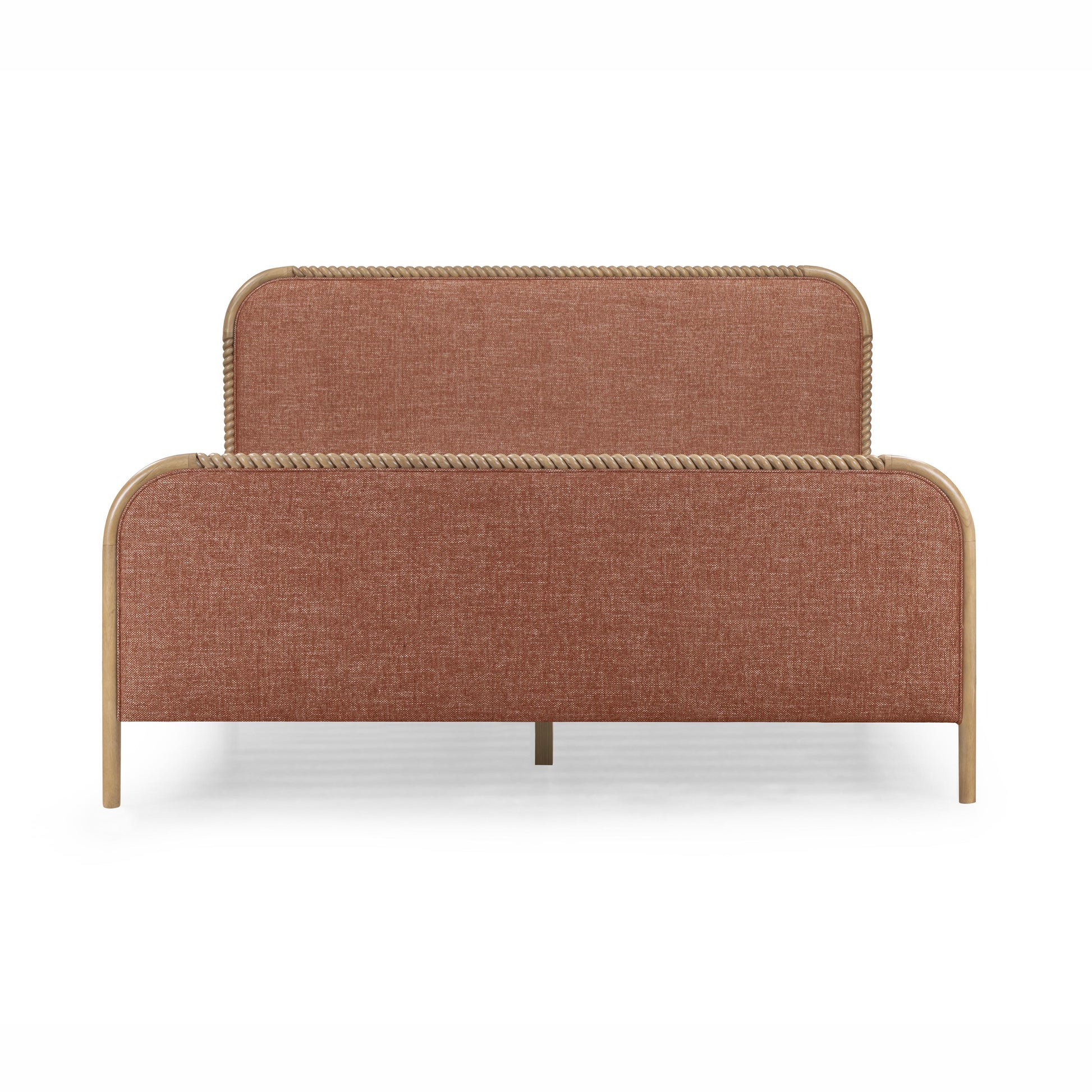 Hatia Basketweave Panel Bed - Sienna Red / King - Image 5