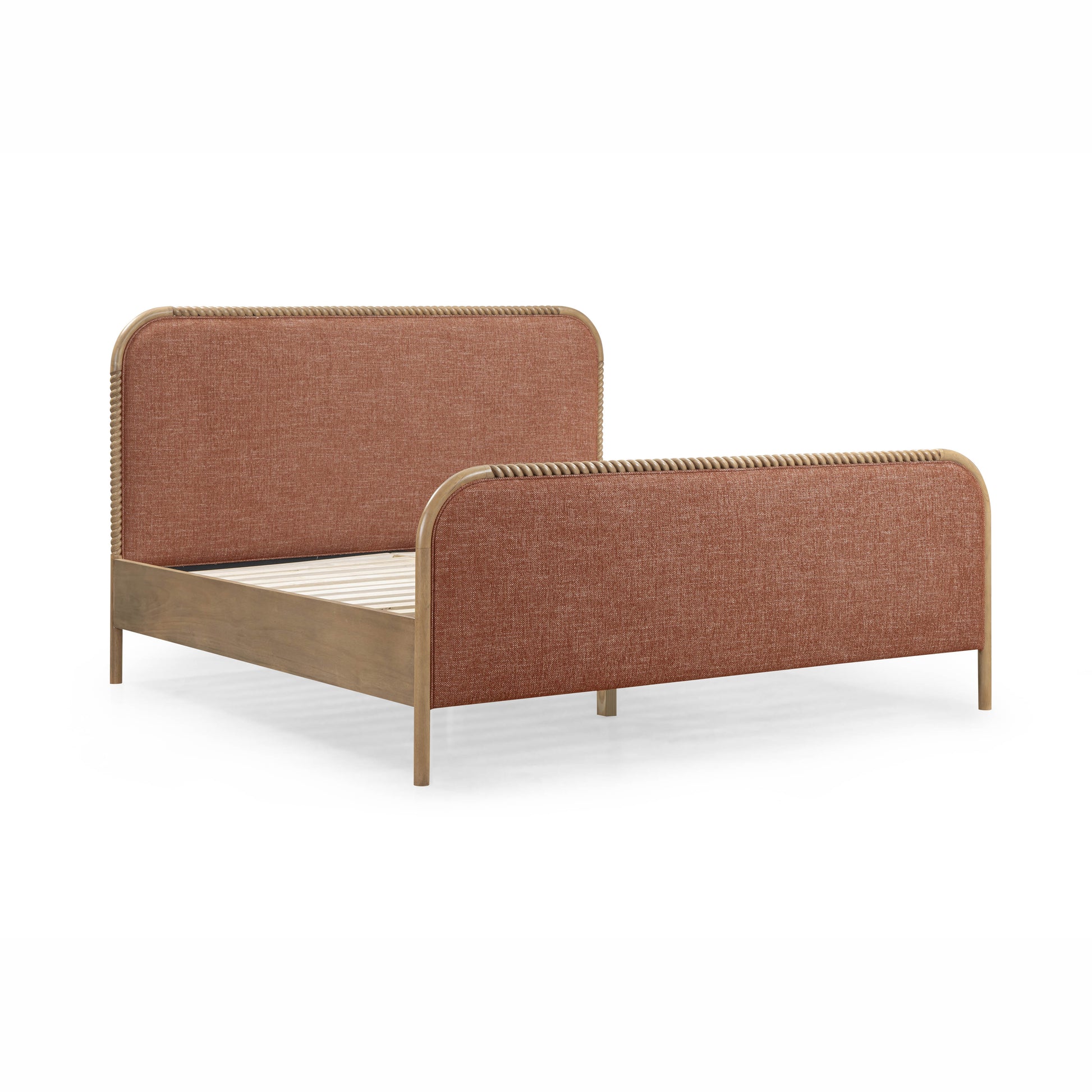 Hatia Basketweave Panel Bed - Sienna Red / King - Image 6