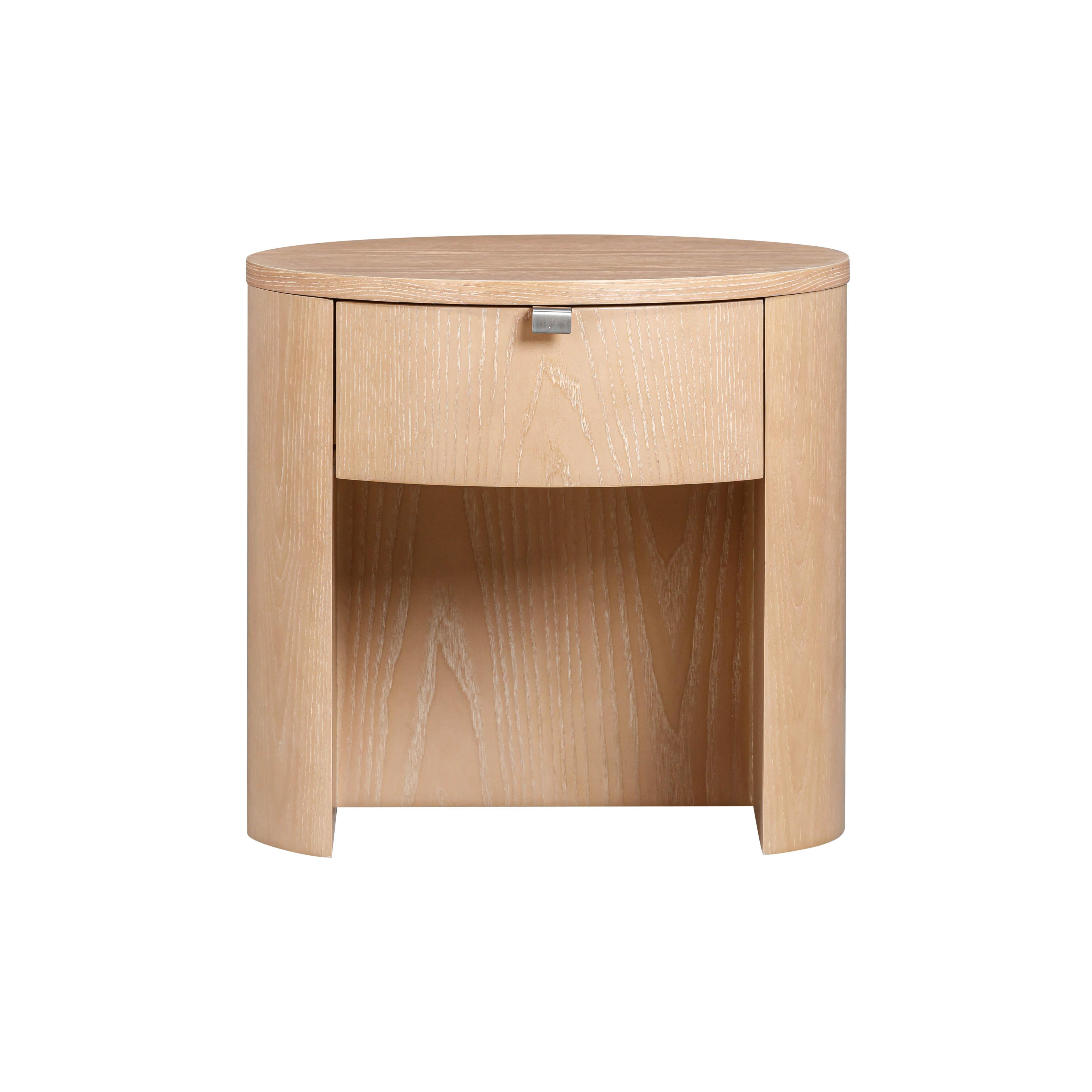 TOV Marlow Natural Wood Round Nightstand
