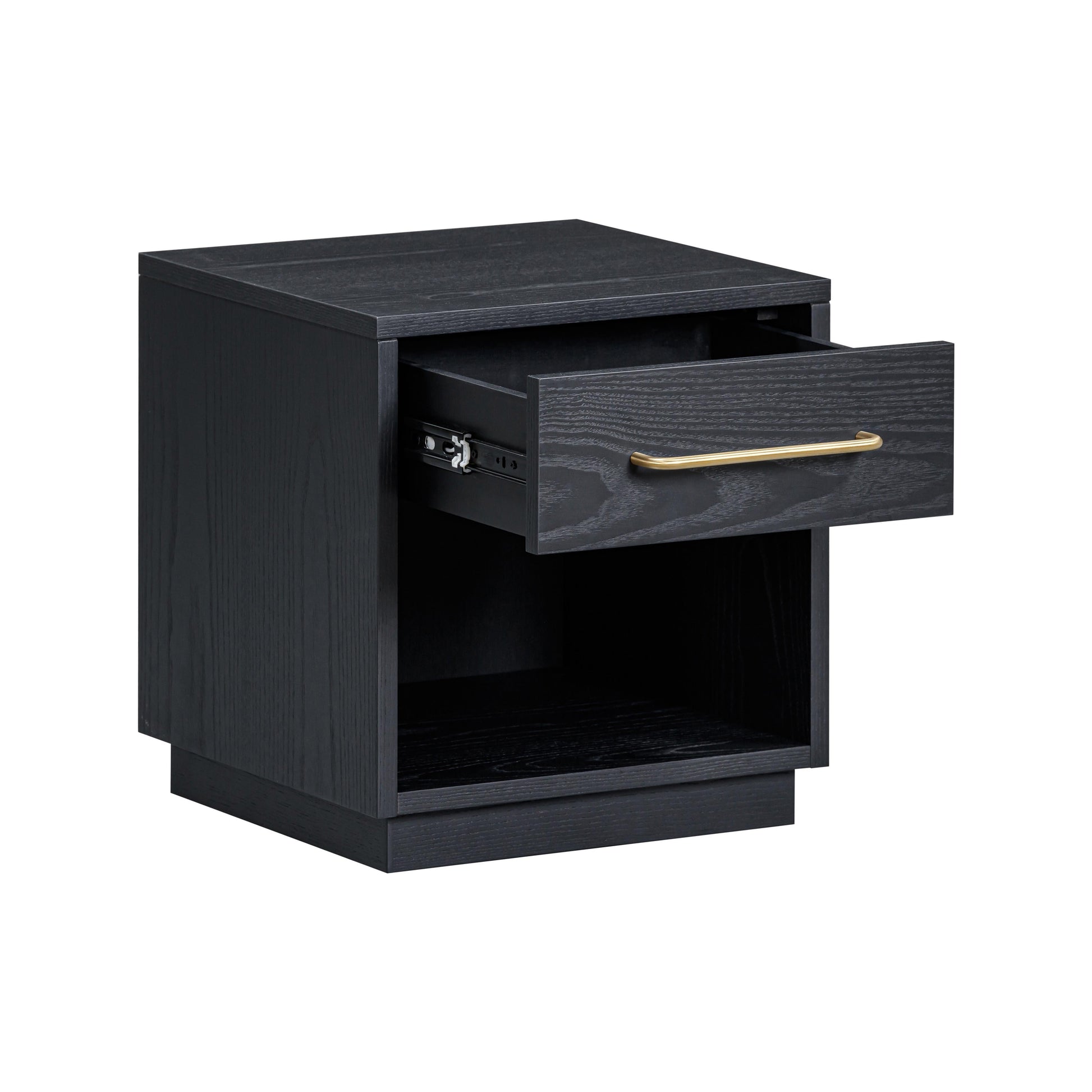 Marlow 17" Wood Nightstand With Drawer - Black - Image 7