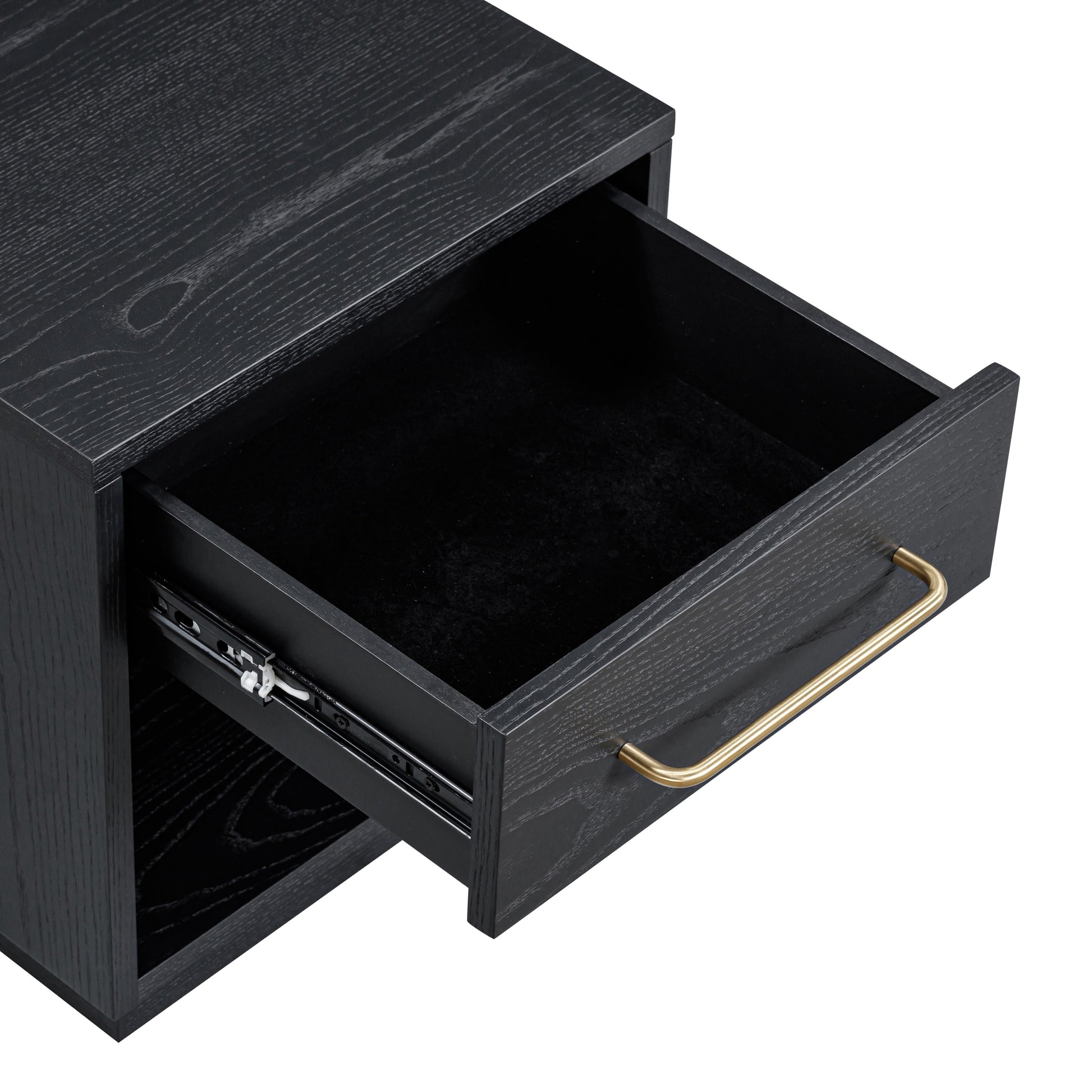 Marlow 17" Wood Nightstand With Drawer - Black - Image 8
