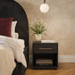 Marlow 17" Wood Nightstand With Drawer - Black - Image 2