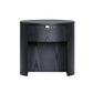 Marlow 19" Wood Round Nightstand With Drawer - Black - Image 4