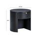 Marlow 19" Wood Round Nightstand With Drawer - Black - Image 8