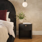 Marlow 19" Wood Round Nightstand With Drawer - Black - Image 3