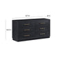 Marlow 6-Drawer Wood Dresser - Black - Image 7