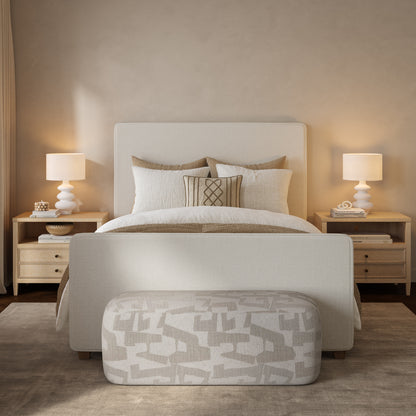 Bristol Park Ivory Contract-Grade Fabric Upholstered Bed - King - Image 1