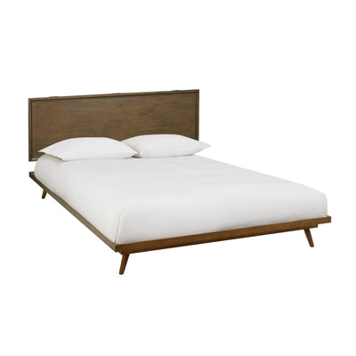 Emery Walnut Wood Platform Bed - Image 1
