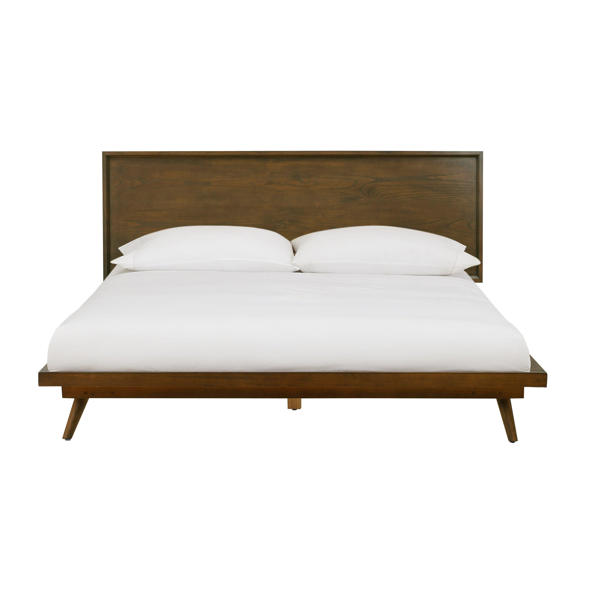 Emery Walnut Wood Platform Bed - King - Image 1