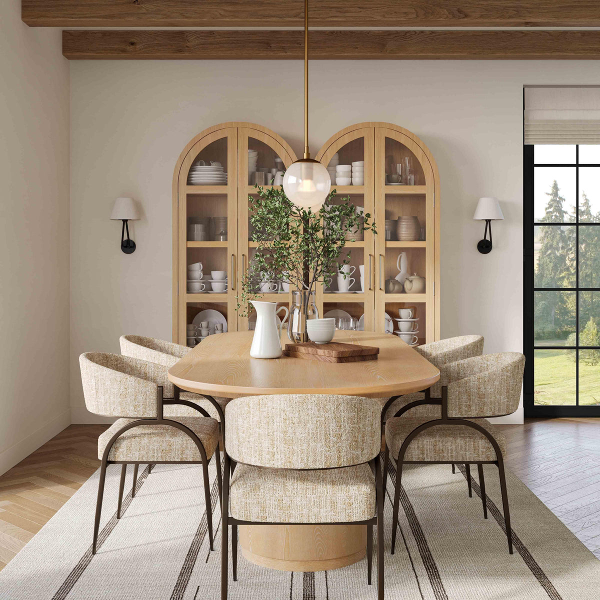 Marlow Wood Display Cabinet, Natural