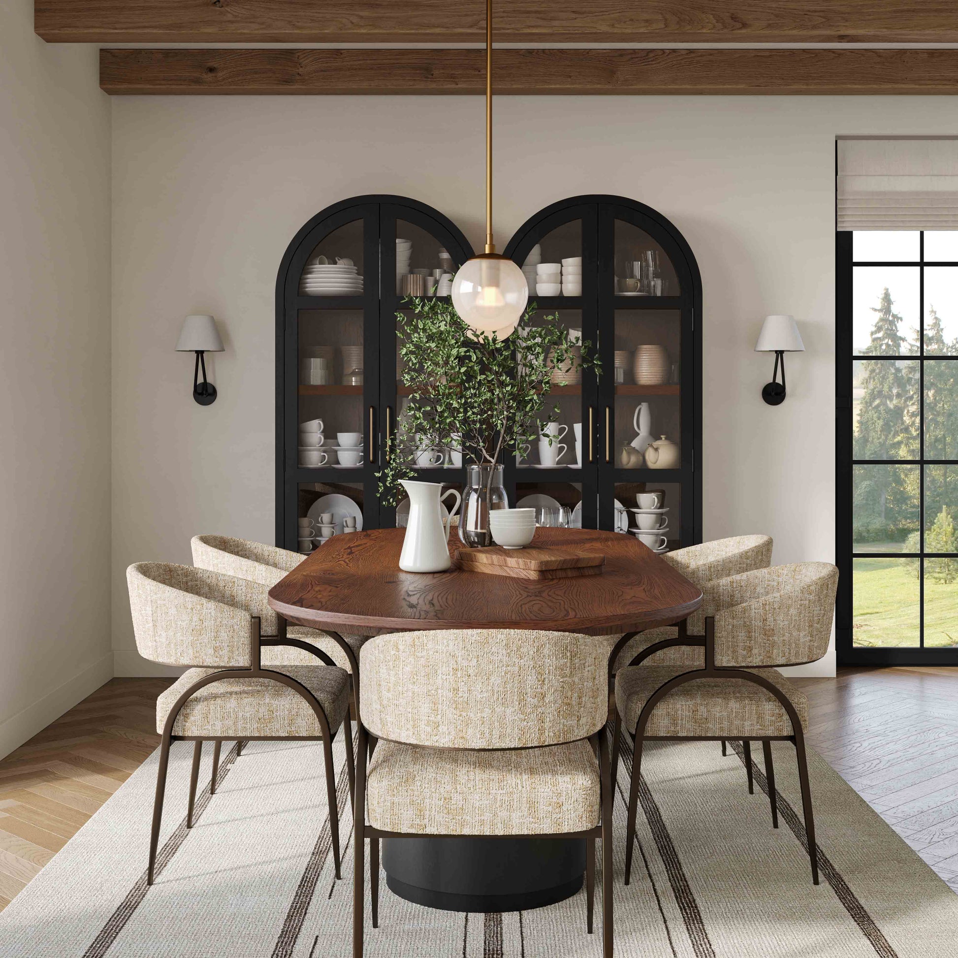 Marlow 102" Wood Oval Dining Table - Black - Image 3
