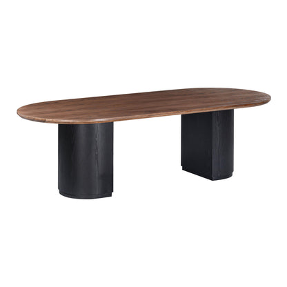 Marlow 102" Wood Oval Dining Table - Black - Image 1