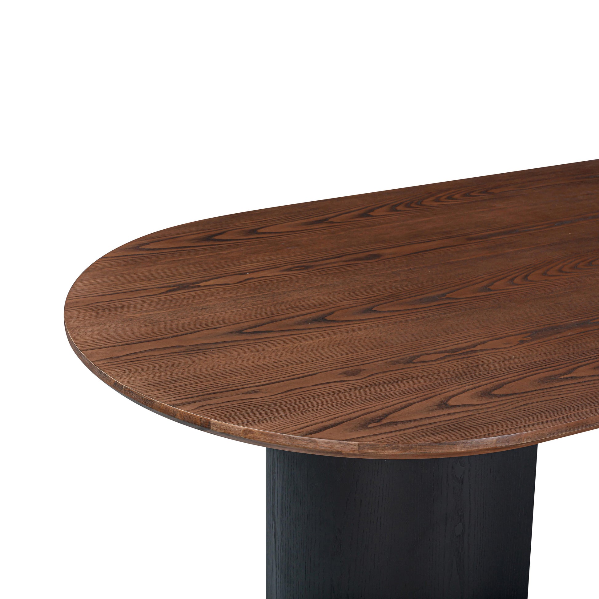 Marlow 102" Wood Oval Dining Table - Black - Image 7