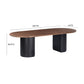 Marlow 102" Wood Oval Dining Table - Black - Image 8