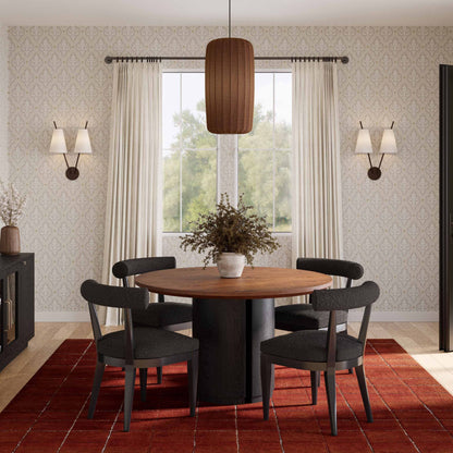 Marlow 48" Wood Round Dining Table - Black - Image 1