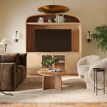 Marlow 77" Wood Entertainment Center - Natural - Image 1