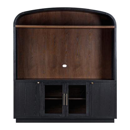 Marlow 77" Wood Entertainment Center - Black - Image 1
