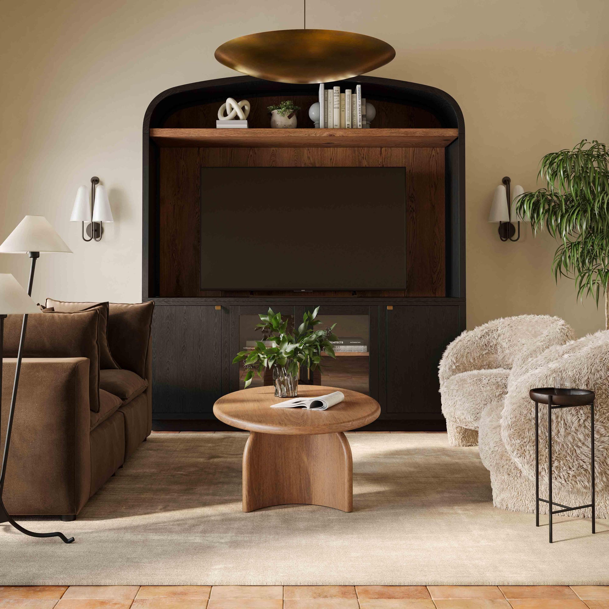 Marlow 77" Wood Entertainment Center - Black - Image 2