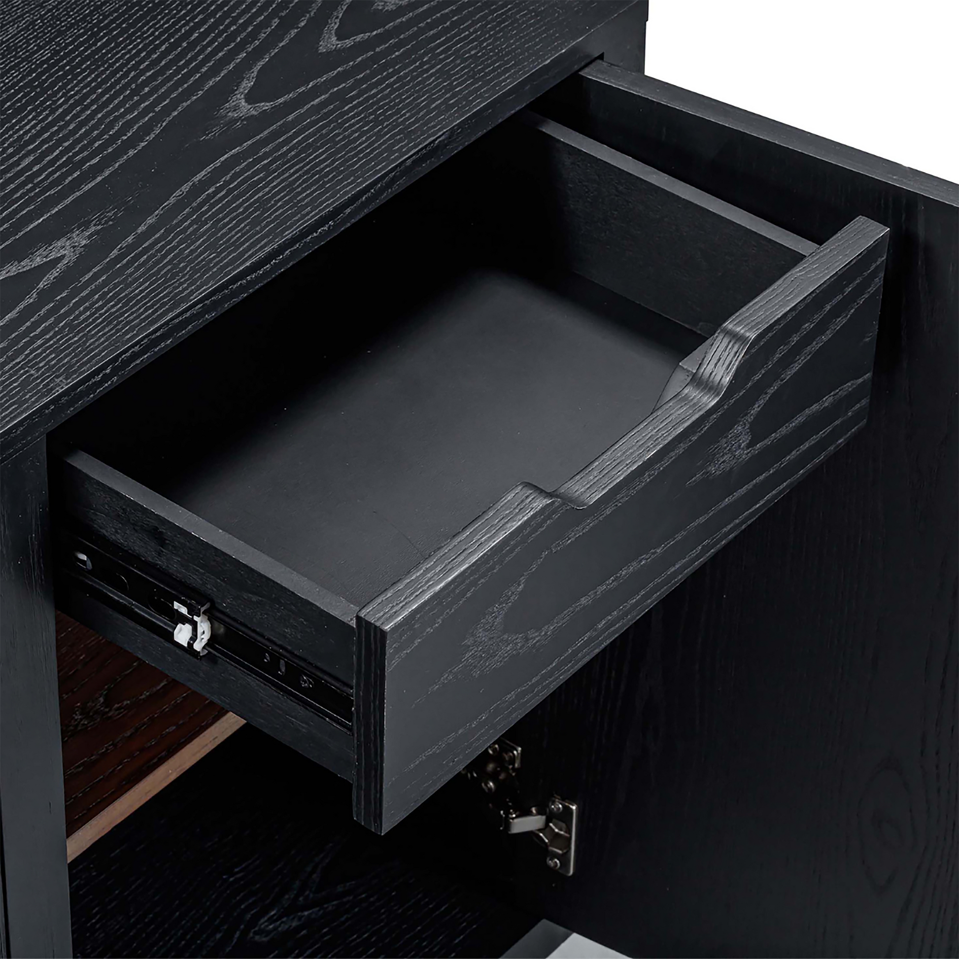 Marlow 77" Wood Entertainment Center - Black - Image 8
