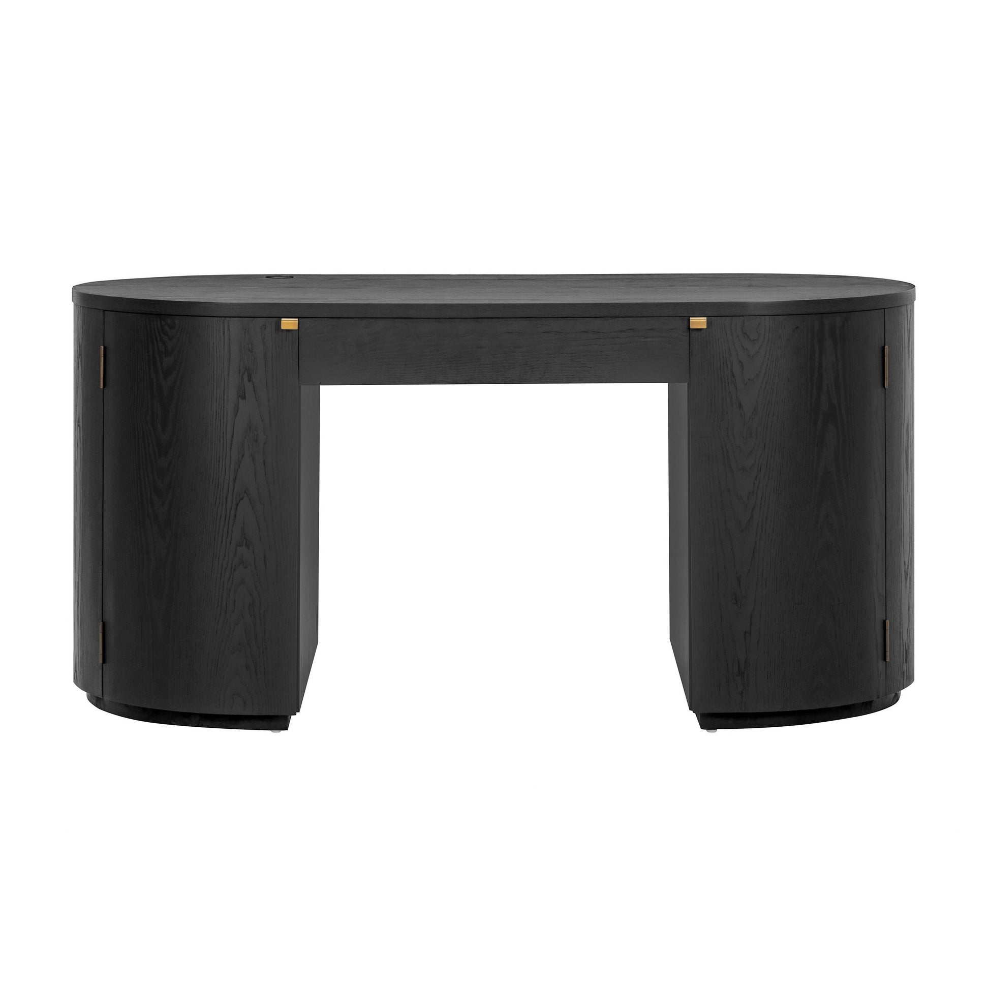 Marlow 64" Wood Executive Desk With Storage - Black - Image 1